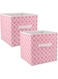 DII Non Woven Polyester Storage Bin, Pink Sorbet, Small Set of 2