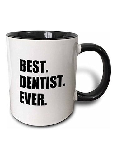 Printed Ceramic Mug Black/White