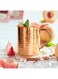 16oz Premium Hammered Copper Plated Cup, Single Pack Handcrafted Moscow Mule Mug, Anti-Rust Stainless Steel Tumbler with Copper Finish for Gifting &amp; Daily Use