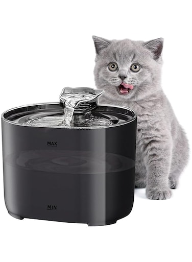 Sunfee Cat Water Fountain for Drinking, 2.2L Cat Water Fountain for Drinking, Triple Layer Filtration, Super Silent Water Dispenser, Faucet Cat Drinking Fountain, Suitable for Cats and Dogs