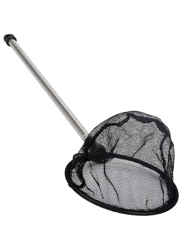 Telescopic Aquarium Fish Net, 2.8 Inch Stainless Steel Fine Mesh Small Round Net with Extendable 4.9-16.5 Inch Long Handle