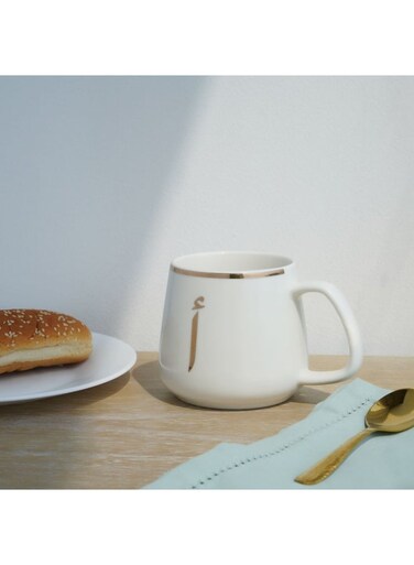 Home Alphabet Arabic Alef Mug 380ml - White