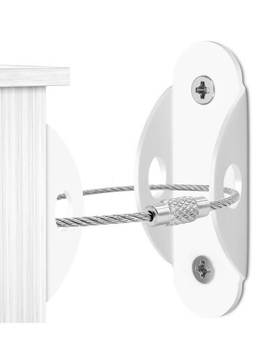 Pack Furniture Anchors for Baby Proofing, Anti Tip Furniture Wall Anchors, Secure Cabinet, Bookcase, Dresser to Wall,for Child Safety