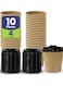 Packing 4 oz (Pack of 50) Heavy Duty Disposable Coffee Paper Cup with Lid Brown - Single Wall Disposable Cups with Lid for Cold &amp; Hot Drinks - Ideal Coffee Cups Disposable for Cafes &amp; Offices.