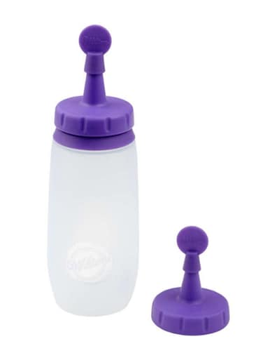 Silicone Cookie Decorating Bottle White/Purple 4.5inch