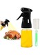 DELFINO Oil Sprayer, Mister Olive Oil Spritzer for Air Fryer 210ml Cooking Spray Bottle Kitchen Gadgets with 1 Cleaning Brush for BBQ Frying Salad Roasting Frying (Black)