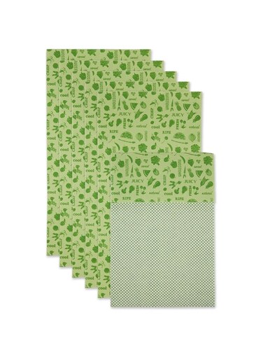 DII Fridge Liner Collection Non-Adhesive, Cut to Fit, 12x24, Green Veggies, 6 Piece