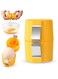 Manual Egg Cracker Shell Opener - Multifunctional Egg Separator and Cutter for Boiled or Raw Eggs, Compact Kitchen Gadget, Durable Plastic Design, Mess-Free, Easy to Use, Dishwasher Safe (Yellow)