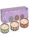3 Pack Home Scented Candles, Strong Lavender, Bluebell &amp; Mandarin, 2.5 Oz, 100% Soy, Non-Toxic, Small Candle Set for Aromatherapy &amp; Gifts, Prizes for Adults, Baby Shower Prizes