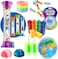 hand2mind Sensory Fidget Toy Kits for Kids, Sensory Toys for Sensory Play, Play Therapy Toys, Fidget Tube, Mini Glow Sticks, Play Foam, Stress Ball, Fidget Links, Fidget Cubes &amp; Spring (128 Pieces)