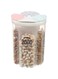ELECDON Compartment Storage Tank, Airtight Food Storage Container BPA Free Plastic Cereal Dispenser With Lids And Compartments For Grain, Sugar, Flour, Rice, Nuts, Snacks (2000ML)