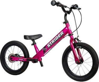 Strider - 14x Kids Balance Bike, No Pedal Training Bicycle, Lightweight Frame, Adjustable Seat and Handlebars, Optional Pedal Kit, for Children Ages 3 to 7 Years Old