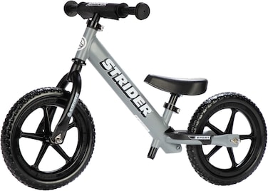 Strider 12&rdquo; Sport Bike - No Pedal Balance Bicycle for Kids 18 Months to 5 Years - Includes Safety Pad, Padded Seat, Mini Grips &amp; Flat-Free Tires - Tool-Free Assembly &amp; Adjustments