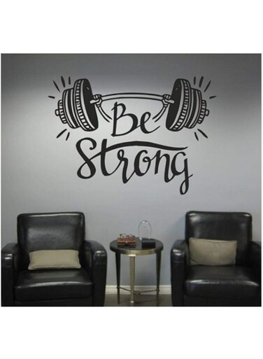 Qinyubing Bedroom Home Decor Weightlifting Workout Sport Bodybuilding Gym Vinyl Wall Sticker 42 * 43Cm