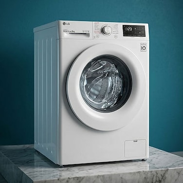 LG 8KG Front Load Steam Washing Machine white color F4R3TYG3W