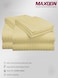 MAXQON Fitted Bed Sheet +2Pcs Pillow Covers, Double Size 120x200+15cm, Color Cream