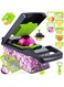 SKY-TOUCH Vegetable Chopper : Multifunctional All-in-One Food Slicer Dicer Cutter with Draining Basket Grater With Container Compact Kitchen Gadgets Sets for Cooking