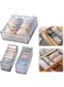 SYOSI Underwear Storage Organizer, 3Pcs Underwear Drawer Organiser Foldable Storage Box Compartment, Multi-Grid Cabinet Organizers Divider Box for Organizing Bras, Socks,Ties, Belts