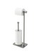 Umbra Cappa Freestanding Toilet Roll Holder with Storage for Spare Rolls, Nickel