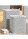Pack Fabric Storage Boxes, Large-Capacity Clothing And Quilt Storage And Organization Boxes, With Zippers And Handles, Washable Non-Woven Fabric Storage Bags For Moving And Organizing&iuml;&frac14;&circ;150L&iuml;&frac14;&permil;