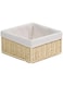 Homesmiths Storage Basket Natural with Liner 20 x 20 x 10 cm