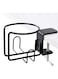 TERRIFI Large Desk Cup Holder, 1 Pack Clip On Table Anti-Spill Cup for Lawn Chair, Horizontal or Vertical Mount (Black)