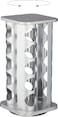 Spice Carousel, 20 Spice Jars, 360&deg; Rotatable, Stainless Steel, Glass, HBT: 33.5 x 20 x 20 cm, Silver