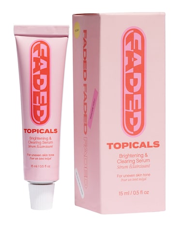 Topicals Faded Brightening and Clearing Serum, Reduces Discoloration Post-Blemish Marks Scars Spots Contains Kojic Acid Niacinamide Dermatologist-tested Vegan Cruelty-Free Fl Oz