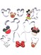 TERRIFI 8 Pack Cookie Cutters Themed of Toy Mouse, Stainless Steel Sandwich Cake Cutter Set Baking Molds
