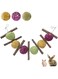 NALACAL Rabbit Toys, Rabbit Toys Boredom Breaker Rabbit Treats, Apple Stick Rose and Grass ball, Rabbit Hanging Toys Hamster Chinchilla Gerbil Chewing Molar Toy (Flower Grass Ball)