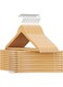 Solid Wood Hangers, 20-Pack Coat Hangers with Shoulder Notches, Pants Bar, 360&Acirc;&deg; Swivel Hook, Natural Wood Hangers for Coats, Shirts, Jackets, Pants, Suits