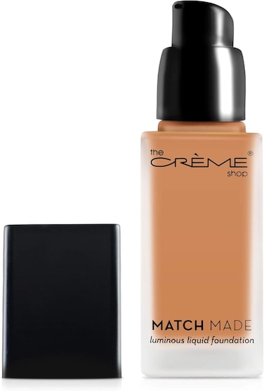 The Creme Shop Luminous Beige, Liquid Foundation Matte Finish, Lightweight Buildable To Full Coverage, Mannequin Glowy Effect-Match Made, 30