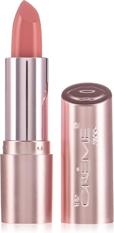 The Creme Shop Satin Lipstick, Pink Shade, Lip Moisturizing &amp; Plumping, Long Lasting Pigmented Cream Formula-Read My Lipstick, Material Girl