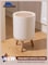 Trash can，7Liter/1.8 Gallon Garbage can with Press top Lid，Nordic Modern Waste Basket，Plastic Trash bin Suitable for Kitchen, Bathroom, Bedroom, Living Room, Office, Outdoor，Dog Proof Trash can