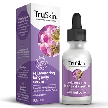 TruSkin Longevity Bakuchiol Serum &acirc;&euro;&ldquo; Rejuvenating Face Serum with Lingonberry Stem Cells &amp; Snow Algae &acirc;&euro;&ldquo; Skin Care Made to Help Transition from Anti Aging to Healthy Aging &acirc;&euro;&ldquo; 1 fl oz