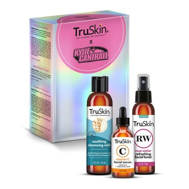 TruSkin x Kylie Skincare Gift Set &acirc;&euro;&ldquo; With Vitamin C Face Serum 1 fl oz, Soothing Cleansing Milk 4.2 fl oz and Rose Water Spray for Face 4 fl oz &acirc;&euro;&ldquo; Exclusive Skincare Set by Kylie Cantrall