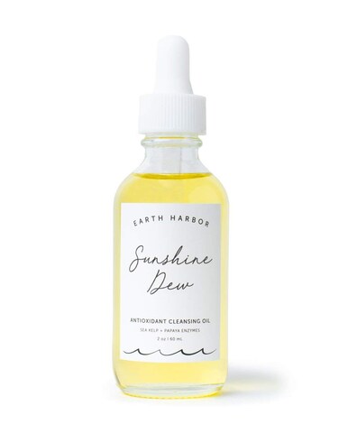 Earth Harbor, SUNSHINE DEW Cleansing Oil - Deep Cleanse &amp; Makeup Remover, Papaya Enzymes + Sea Kelp, 2 fl oz