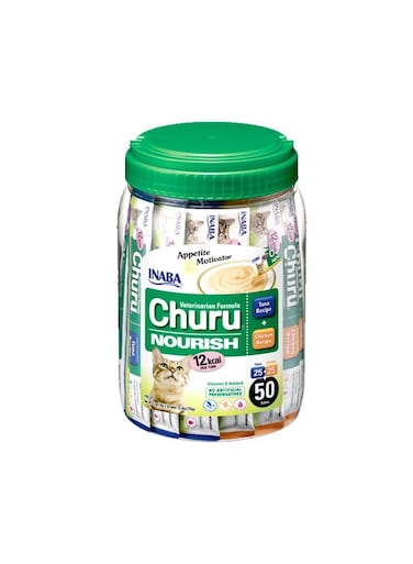 مكافآت القطط من Churu Nourish - عبوة من 50 قطعة