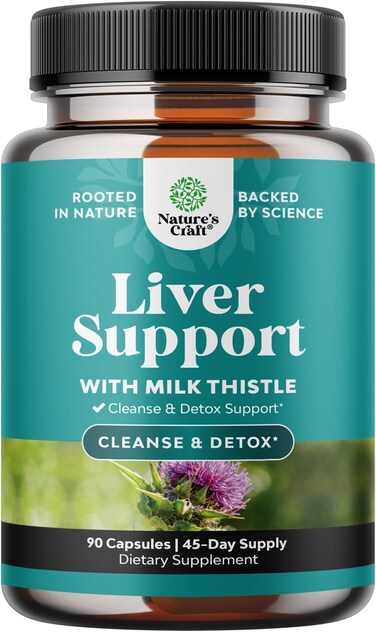 Natures Craft Liver Supplements With Milk Thistle - Artichoke For Men And Women (90 Count)
