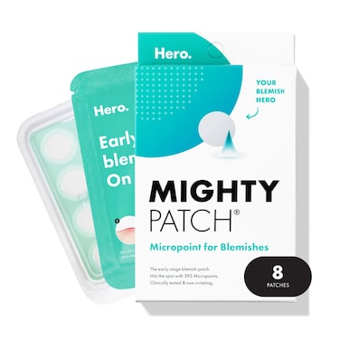 Mighty PatchMicropoint&acirc;&bdquo;&cent; for Blemishes from Hero Cosmetics - Hydrocolloid Acne Spot Treatment Patch for Early Stage Zits and Hidden Pimples, 395 Micropoints (8 Patches)