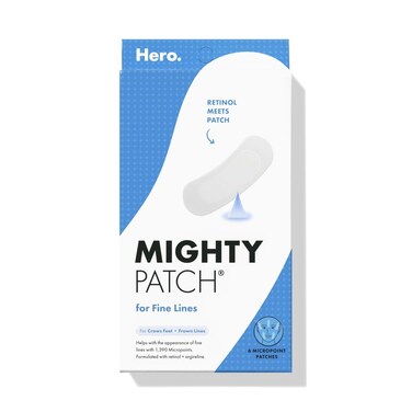 HERO COSMETICSMighty Patch鈩?for Fine Lines Patches - Featuring Retinol and 1,390 dissolving Micropoint鈩?Points to Help Renew the Look of Skin (6 Count)