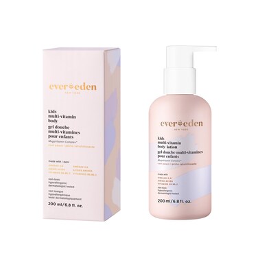 EveredenKids Multi-Vitamin Body Lotion (6.8 fl.oz., Cool Peach): Gentle &amp; Non-Toxic Moisturizing Kids Lotion, Nourishing &amp; Protective Lotion for Kids