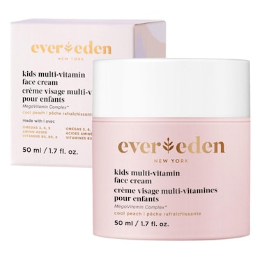 EveredenKids Face Cream: Cool Peach, 1.7 oz., Kids Face Lotion, Clean and Non-Toxic Kids Face Moisturizer, Multi-Vitamin Skin Care for Kids