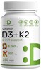 Deal Supplement Vitamin D3 K2 Softgel, 250* Count, 2-1 Complex, Vitamin D3 5000 IU &amp; Vitamin K2 Mk7, Promotes Heart, Bone &amp; Teeth Health - Very Easy To Swallow