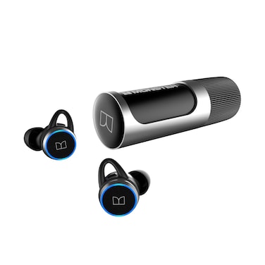 Monster Clarity 101 AirLinks Wireless Earbuds, Bluetooth In-Ear Headphones with Charging Case, IPX5 Waterproof Sports Stereo Earphones with Deep Bass Sound &amp; Built-in Mic, Black