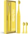 MySmile DY156 Electric Toothbrush for Adults, Rechargeable Sonic Battery Toothbrush Portable with 3 Brush Heads, 2 Mins 5 Modes Smart Timer, 45000VPM, One Charge for 60 Days (Yellow, M)