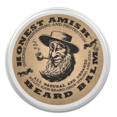 Honest Amish Beard Balm Leave-In Conditioner - All Natural -Vegan Friendly Organic Oils And Butters