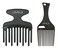 L3vel3 Hair Comb Pick   2pcs   Set-Cs001set