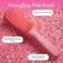 Rizos Curls Pink Detangling Flexi Brush For Curly Hair, Flexible Comb Glides With Curls To Easily Detangle, No Pull Or Pain
