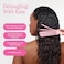 Rizos Curls Pink Detangling Flexi Brush For Curly Hair, Flexible Comb Glides With Curls To Easily Detangle, No Pull Or Pain